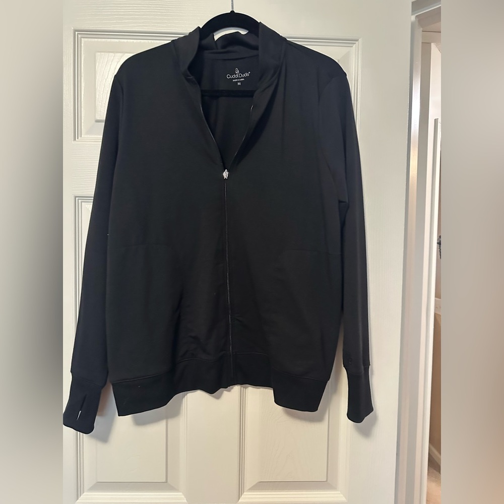 NWOT Cuddl Duds athletic bomber jacket.  Size Medium.